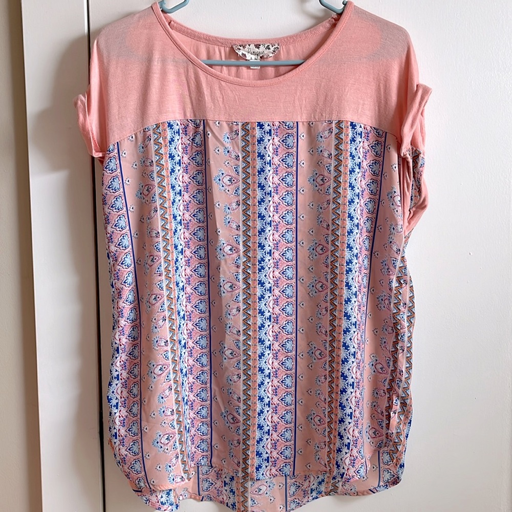 Pinque cap sleeve top L